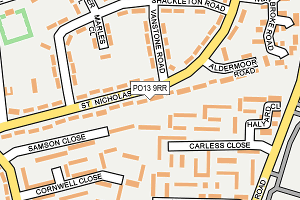 PO13 9RR map - OS OpenMap – Local (Ordnance Survey) PO13 9RR map - OS OpenMap – Local (Ordnance Survey)