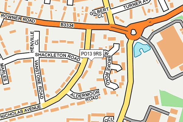 PO13 9RS map - OS OpenMap – Local (Ordnance Survey) PO13 9RS map - OS OpenMap – Local (Ordnance Survey)