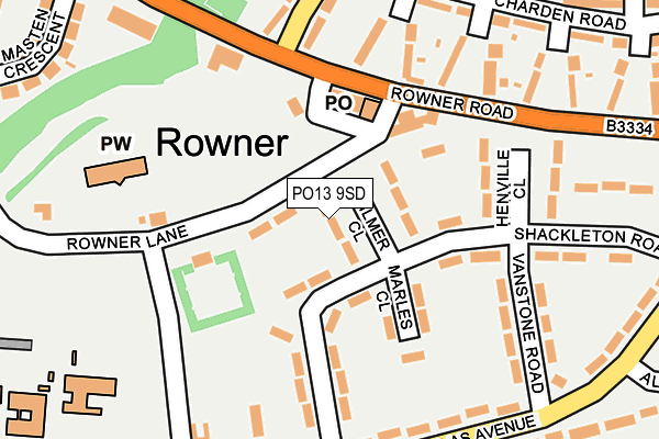 PO13 9SD map - OS OpenMap – Local (Ordnance Survey) PO13 9SD map - OS OpenMap – Local (Ordnance Survey)