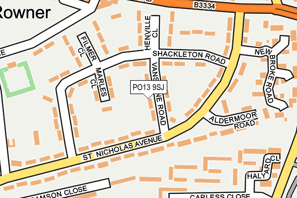 PO13 9SJ map - OS OpenMap – Local (Ordnance Survey) PO13 9SJ map - OS OpenMap – Local (Ordnance Survey)