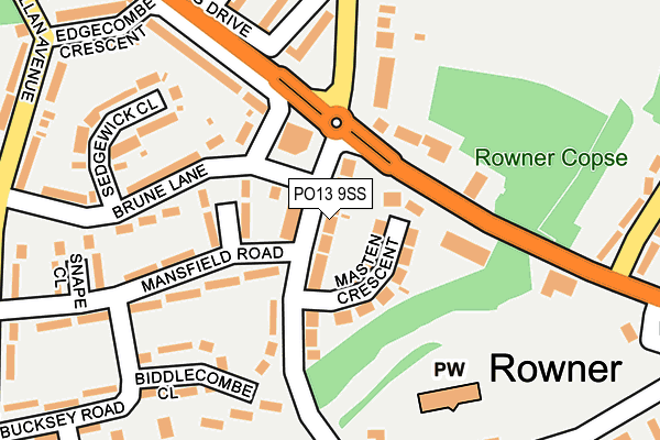 PO13 9SS map - OS OpenMap – Local (Ordnance Survey) PO13 9SS map - OS OpenMap – Local (Ordnance Survey)