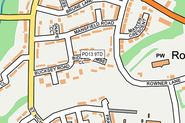 PO13 9TD map - OS OpenMap – Local (Ordnance Survey) PO13 9TD map - OS OpenMap – Local (Ordnance Survey)