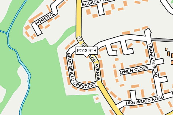 PO13 9TH map - OS OpenMap – Local (Ordnance Survey) PO13 9TH map - OS OpenMap – Local (Ordnance Survey)