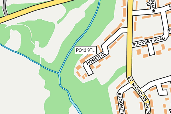 PO13 9TL map - OS OpenMap – Local (Ordnance Survey) PO13 9TL map - OS OpenMap – Local (Ordnance Survey)