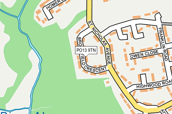PO13 9TN map - OS OpenMap – Local (Ordnance Survey) PO13 9TN map - OS OpenMap – Local (Ordnance Survey)