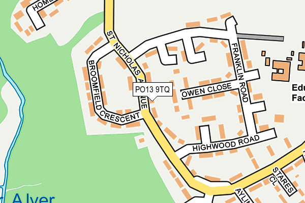 PO13 9TQ map - OS OpenMap – Local (Ordnance Survey) PO13 9TQ map - OS OpenMap – Local (Ordnance Survey)