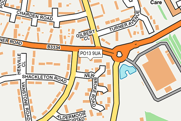PO13 9UA map - OS OpenMap – Local (Ordnance Survey) PO13 9UA map - OS OpenMap – Local (Ordnance Survey)