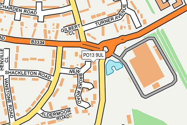 PO13 9UL map - OS OpenMap – Local (Ordnance Survey) PO13 9UL map - OS OpenMap – Local (Ordnance Survey)
