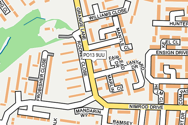 PO13 9UU map - OS OpenMap – Local (Ordnance Survey) PO13 9UU map - OS OpenMap – Local (Ordnance Survey)