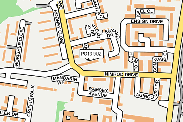 PO13 9UZ map - OS OpenMap – Local (Ordnance Survey) PO13 9UZ map - OS OpenMap – Local (Ordnance Survey)