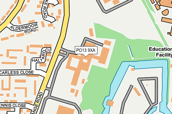PO13 9XA map - OS OpenMap – Local (Ordnance Survey) PO13 9XA map - OS OpenMap – Local (Ordnance Survey)