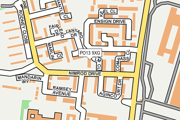 PO13 9XG map - OS OpenMap – Local (Ordnance Survey) PO13 9XG map - OS OpenMap – Local (Ordnance Survey)