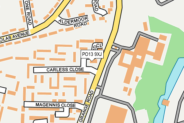 PO13 9XJ map - OS OpenMap – Local (Ordnance Survey) PO13 9XJ map - OS OpenMap – Local (Ordnance Survey)