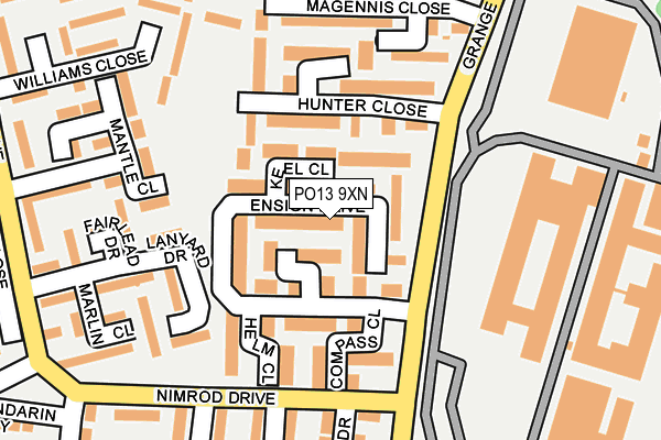 PO13 9XN map - OS OpenMap – Local (Ordnance Survey) PO13 9XN map - OS OpenMap – Local (Ordnance Survey)