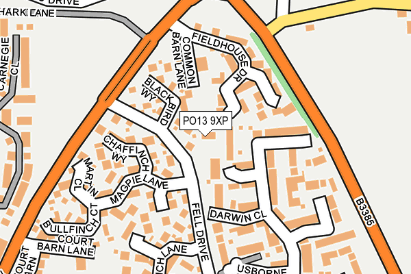 PO13 9XP map - OS OpenMap – Local (Ordnance Survey) PO13 9XP map - OS OpenMap – Local (Ordnance Survey)