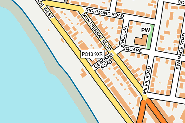 PO13 9XR map - OS OpenMap – Local (Ordnance Survey) PO13 9XR map - OS OpenMap – Local (Ordnance Survey)