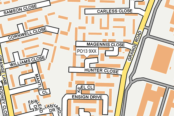 PO13 9XX map - OS OpenMap – Local (Ordnance Survey) PO13 9XX map - OS OpenMap – Local (Ordnance Survey)