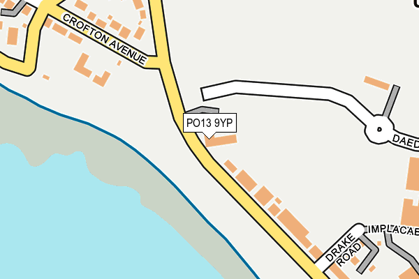 PO13 9YP map - OS OpenMap – Local (Ordnance Survey) PO13 9YP map - OS OpenMap – Local (Ordnance Survey)