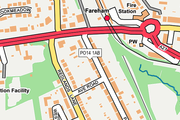 PO14 1AB map - OS OpenMap – Local (Ordnance Survey) PO14 1AB map - OS OpenMap – Local (Ordnance Survey)