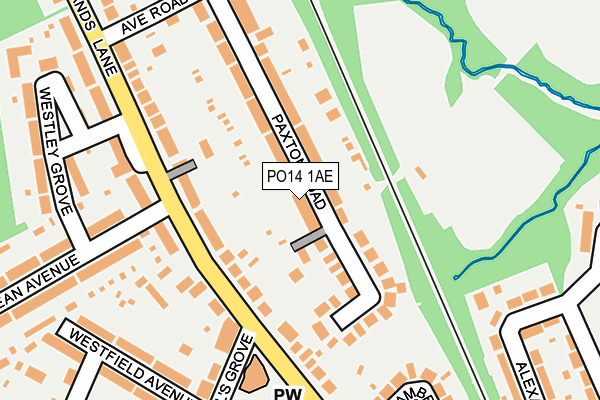 PO14 1AE map - OS OpenMap – Local (Ordnance Survey) PO14 1AE map - OS OpenMap – Local (Ordnance Survey)