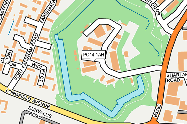 PO14 1AH map - OS OpenMap – Local (Ordnance Survey) PO14 1AH map - OS OpenMap – Local (Ordnance Survey)