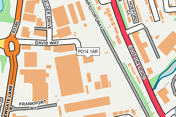 PO14 1AR map - OS OpenMap – Local (Ordnance Survey) PO14 1AR map - OS OpenMap – Local (Ordnance Survey)