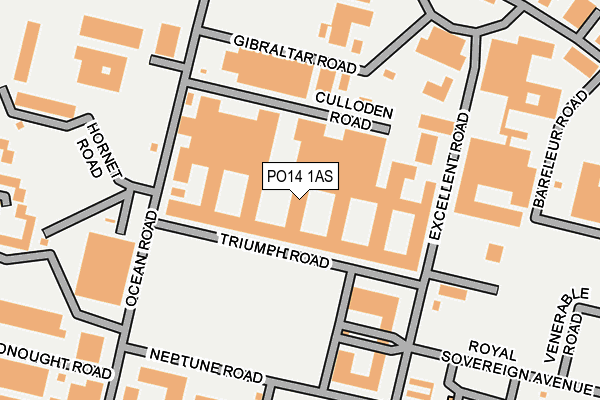 PO14 1AS map - OS OpenMap – Local (Ordnance Survey) PO14 1AS map - OS OpenMap – Local (Ordnance Survey)