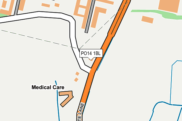 PO14 1BL map - OS OpenMap – Local (Ordnance Survey) PO14 1BL map - OS OpenMap – Local (Ordnance Survey)