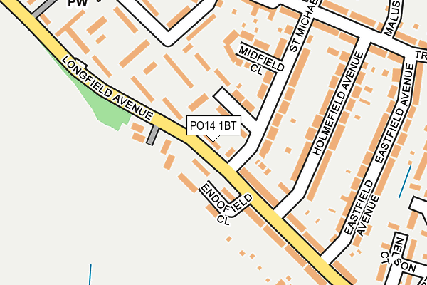 PO14 1BT map - OS OpenMap – Local (Ordnance Survey) PO14 1BT map - OS OpenMap – Local (Ordnance Survey)