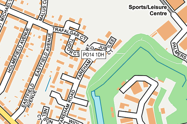 PO14 1DH map - OS OpenMap – Local (Ordnance Survey)