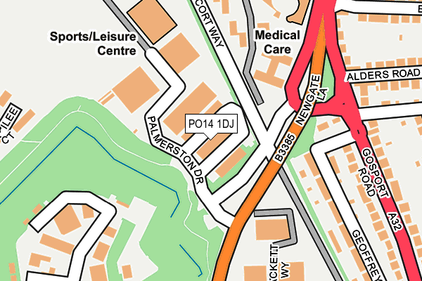 PO14 1DJ map - OS OpenMap – Local (Ordnance Survey) PO14 1DJ map - OS OpenMap – Local (Ordnance Survey)