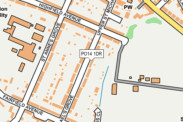 PO14 1DR map - OS OpenMap – Local (Ordnance Survey) PO14 1DR map - OS OpenMap – Local (Ordnance Survey)