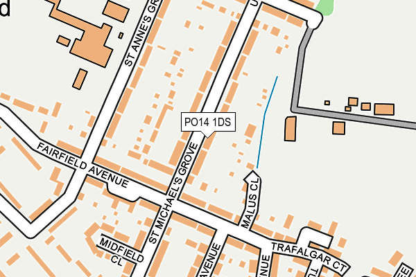 PO14 1DS map - OS OpenMap – Local (Ordnance Survey) PO14 1DS map - OS OpenMap – Local (Ordnance Survey)