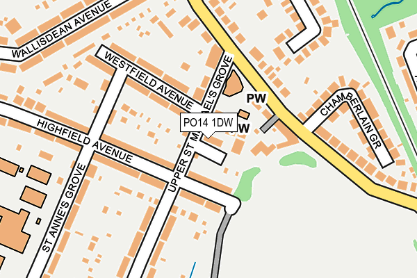 PO14 1DW map - OS OpenMap – Local (Ordnance Survey) PO14 1DW map - OS OpenMap – Local (Ordnance Survey)
