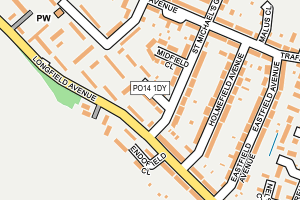 PO14 1DY map - OS OpenMap – Local (Ordnance Survey) PO14 1DY map - OS OpenMap – Local (Ordnance Survey)