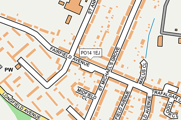 PO14 1EJ map - OS OpenMap – Local (Ordnance Survey) PO14 1EJ map - OS OpenMap – Local (Ordnance Survey)