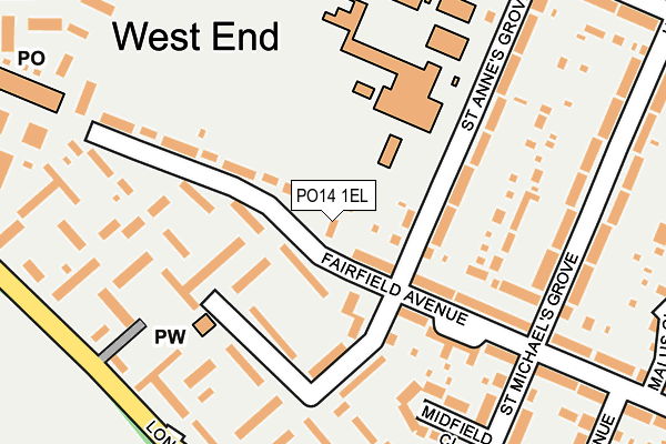 PO14 1EL map - OS OpenMap – Local (Ordnance Survey) PO14 1EL map - OS OpenMap – Local (Ordnance Survey)