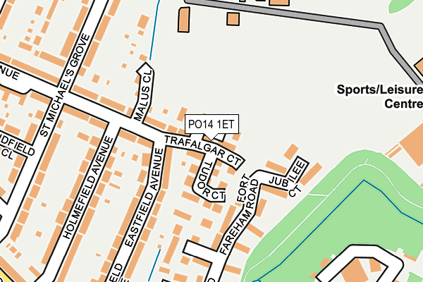 PO14 1ET map - OS OpenMap – Local (Ordnance Survey) PO14 1ET map - OS OpenMap – Local (Ordnance Survey)