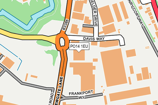 PO14 1EU map - OS OpenMap – Local (Ordnance Survey) PO14 1EU map - OS OpenMap – Local (Ordnance Survey)