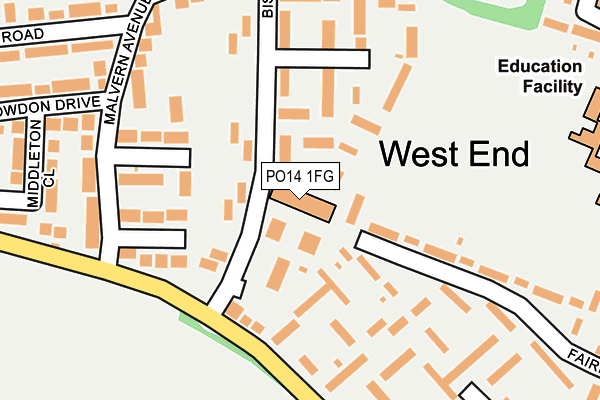 PO14 1FG map - OS OpenMap – Local (Ordnance Survey) PO14 1FG map - OS OpenMap – Local (Ordnance Survey)