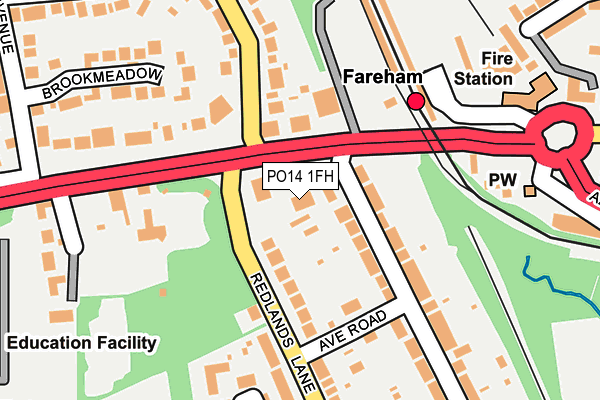 PO14 1FH map - OS OpenMap – Local (Ordnance Survey) PO14 1FH map - OS OpenMap – Local (Ordnance Survey)