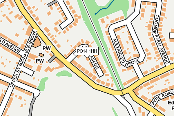PO14 1HH map - OS OpenMap – Local (Ordnance Survey) PO14 1HH map - OS OpenMap – Local (Ordnance Survey)
