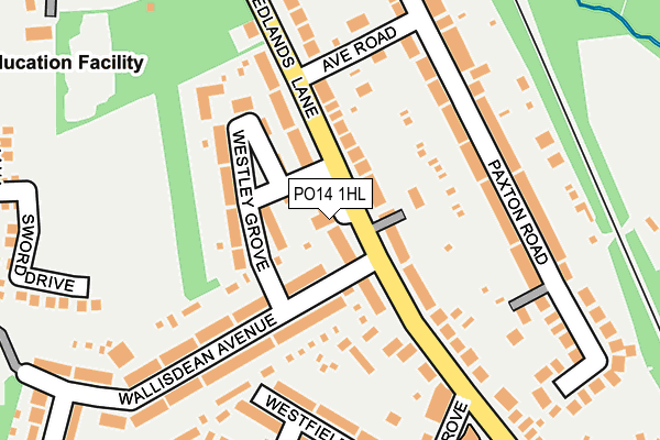 PO14 1HL map - OS OpenMap – Local (Ordnance Survey) PO14 1HL map - OS OpenMap – Local (Ordnance Survey)