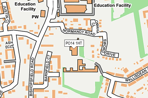 PO14 1HT map - OS OpenMap – Local (Ordnance Survey) PO14 1HT map - OS OpenMap – Local (Ordnance Survey)