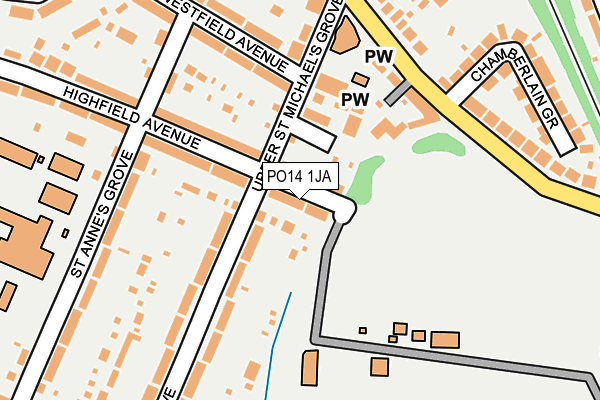 PO14 1JA map - OS OpenMap – Local (Ordnance Survey) PO14 1JA map - OS OpenMap – Local (Ordnance Survey)