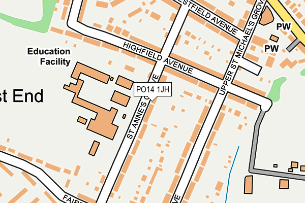 PO14 1JH map - OS OpenMap – Local (Ordnance Survey)