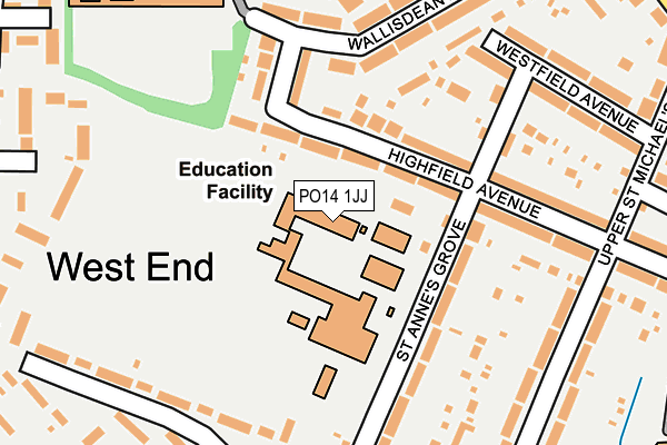 PO14 1JJ map - OS OpenMap – Local (Ordnance Survey) PO14 1JJ map - OS OpenMap – Local (Ordnance Survey)