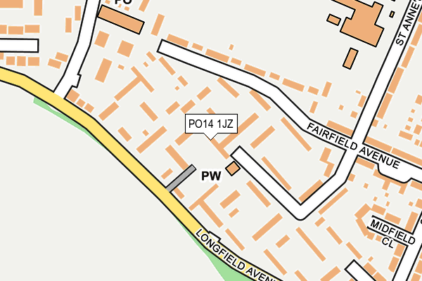 PO14 1JZ map - OS OpenMap – Local (Ordnance Survey) PO14 1JZ map - OS OpenMap – Local (Ordnance Survey)