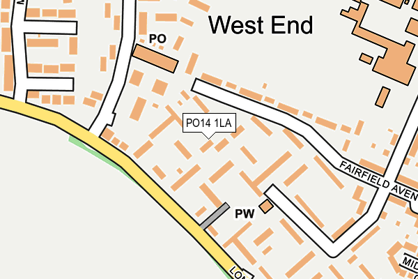 PO14 1LA map - OS OpenMap – Local (Ordnance Survey) PO14 1LA map - OS OpenMap – Local (Ordnance Survey)