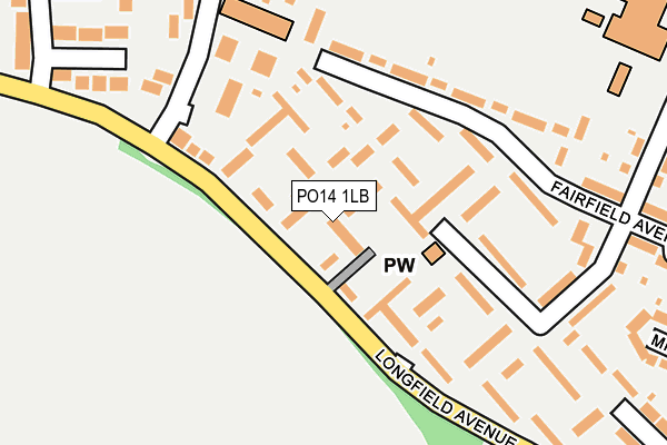 PO14 1LB map - OS OpenMap – Local (Ordnance Survey) PO14 1LB map - OS OpenMap – Local (Ordnance Survey)